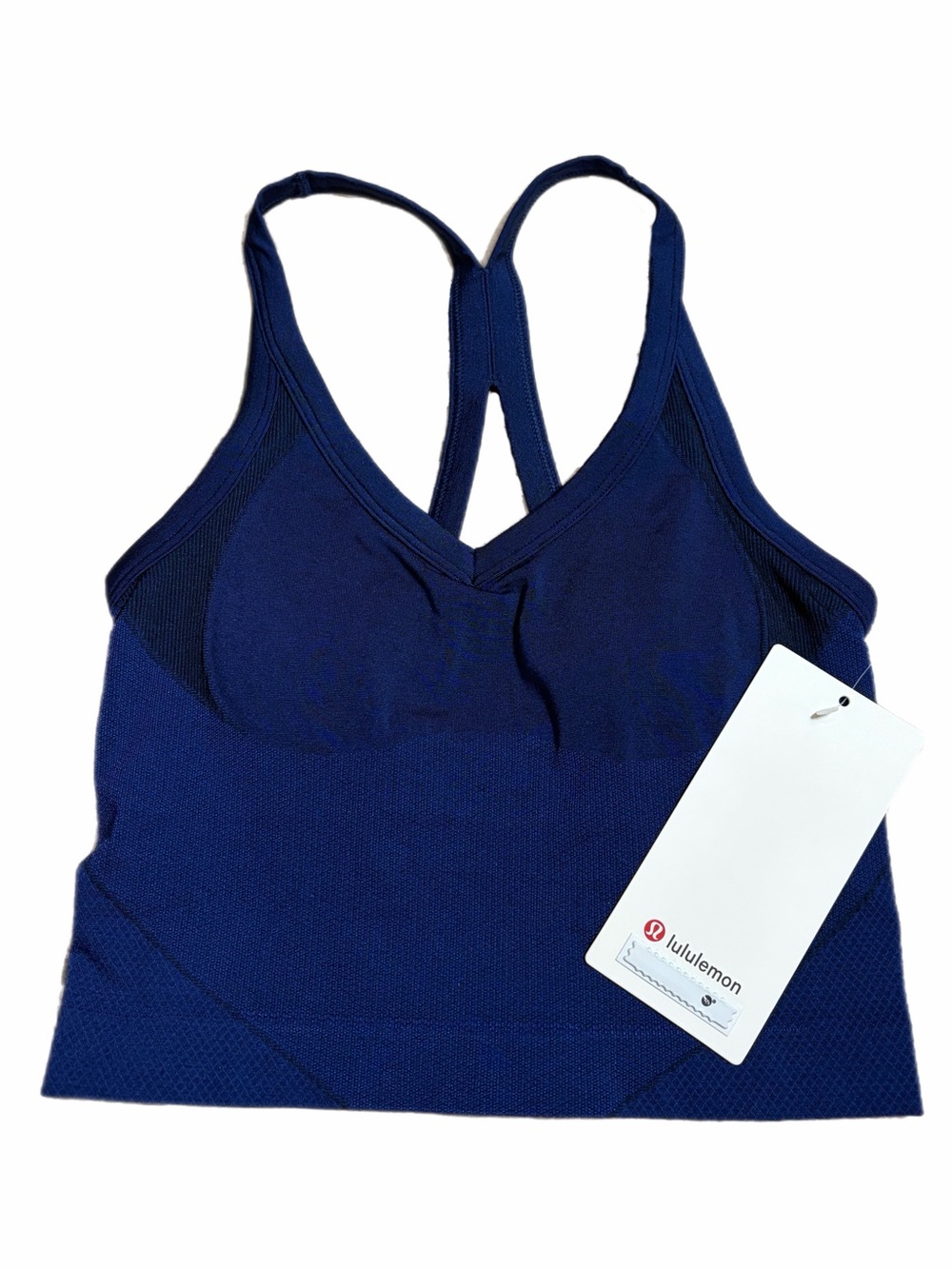 NWT Lululemon Get Low Cross-Back Training Tank Top (Deep Sea Blue/True Navy) XS